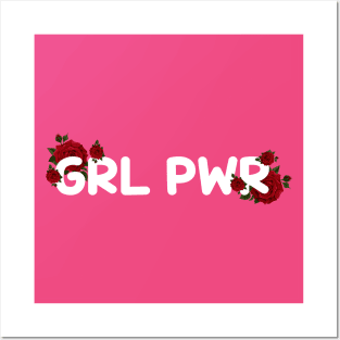 Girl Power with Rose Flower Posters and Art